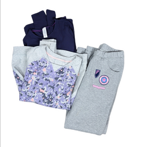 Ivivva Size 12 3 Piece Bundle Joggers Sweatshirt Long Sleeve Purple Gray